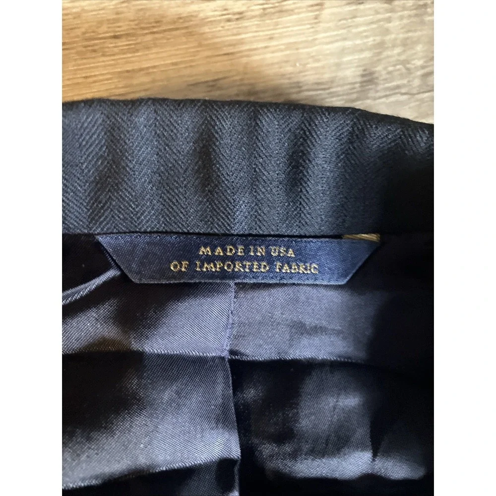 Brooks Brothers‎ Men's Saxxon Wool Blue Black Sport Blazer Jacket 42S/ W37